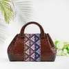 Thailand straw woven handbag Handwoven bag Tourism vacation cane woven beach bag for women