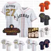 Jose Altuve Houston 2023 Gold Collection Джерси Astros 60th Anniversary Jerseys Йордан Альварес Алекс Брегман Джастин Верландер Нолан Райан Кайл Такер Бэгвелл