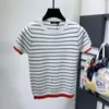 Hommes t-shirts 2023 été rayé tricoté chemise hommes vêtements mode à manches courtes Slim Fit t-shirt décontracté Homme Streetwear vêtements A122