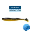 6 Pz/lotto Easy Shiner Soft Fishing Lure 8cm 3.5g Isca Artificiale Soft Bait Silicone Doppi Colori Carpa Esca Artificiale Swim Bait