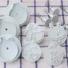 Baking Moulds 3Pcs/Sets Christmas Biscuit Snowman Elk Cubs Santa Claus Cartoon Metal Cookie Cutters