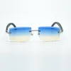 Coole Sonnenbrille 3524031 mit schwarzen Holzbeinen und 57 mm geschliffenem Glas