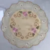 Table Napkin 6 Pcs Round Embroidery Lace Placemat Home Non-slip Heat Insulation Furniture Decoration Cup Mats