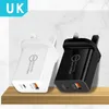 Höghastighet snabb snabb 20W 12W väggladdare EU US UK AC Home Travel 2Ports PD Charger Adapter för iPad iPhone 12 13 Pro Max Samsung HTC Android -telefon