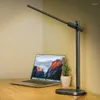 Lâmpadas de mesa Carga de porta USB Lâmpada de mesa LED moderna com qi telefone sem fio 5 Color Temperatura 6 Nível Brilho Office Work Light