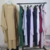 Vêtements ethniques Jilbab pour femmes 2 pièces ensemble vêtement de prière musulman Hijab robe Abaya longue Khimar Ramadan robe Abayas Dubai ensembles de vêtements islamiques 230322