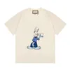 2023 Novo designer de moda masculina camiseta verão rabbit animal tshirt feminino de manga curta Roul Round Cot de camiseta de algodão casual Tops Roupas