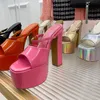 15 cm High Heeled Women Sexy 6cm Platform Slippers Summer Party Evening Club Lady Plus Size Oversize Shoes 0638