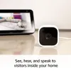 Compact indoor plug-in smart security camera, 1080p HD video, night vision, motion detection, two-way audio, easy set up, Works with Alexa 3 cameras