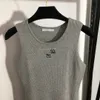 Urban Sexy Dresses Designer Women's Dress Knits Vest With Letter Embroidery Girls Milan Runway High End Brand Tank Top Long Bodycon Sleeveless T Shirt Tee VVFP