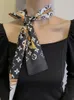 Designer Print Floral Foulard en Soie Bandeau pour Femmes Mode Longue Poignée Sac Foulards Paris Épaule Fourre-Tout Bagages Ruban Tête Wraps Accessoires d'emballage