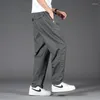 Männer Hosen Gerade Cargo Männer Sommer Dünne Feste Mode Frühjahr Gemütliche Lose Hosen Jogginghose Casual Jogger Sportswear 6XL