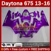 OEM Fairings-kit voor Daytona 675 675R 13 14 15 16 2013 2014 2015 2015 Moto Bodyworks 166No.88 Daytona675 Body Daytona 675 R 2013-2016 Motorfietsbeurs PURPRLE Stock