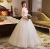 2023 super beautiful quality strapless bridal with handmade beads wedding ball gown with lace luxury and elegant