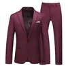 Men's Suits Blazers Plus Size 6XL-M Fashion Men Suits With Pants Formal Groom Wedding Slim Fit Tuxedo Dress Jackets Pants Homme 2 Pieces Set 230322