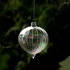 Parti dekorasyonu 2pcs/paket küçük boyutlu Noel ağacı asılı kolye parıltı inci çizgili cam top ev arkadaşı hediye küre