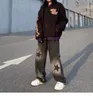 Женские джинсы Y2K Emo Женская уличная уличная одежда негабаритная звезда с прямой ногой Fit Fit Fairtale Grunge Hip Hop