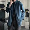 Casual shirts van herenoverhemden mannen Men Lange mouw Solid Simply Tieners Handige zachte mode Kleding All-match Persoonlijke Japanse Kpop Streetwear Cozy Ins 230322