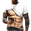 T-shirt das mulheres 2023 Europa e América Moda Camisetas Homens Mulheres 3D Animal Imprimir Sexy Muscle Camisas Verão Hip Hop Engraçado Tops
