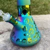 11 '' Placage Narguilé Bong En Verre Épais Grand Bécher Fumer Pipe À Eau Tabac Bubbler