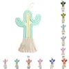 Figurines décoratives, objets, cactus, décorations suspendues, plantes tissées en macramé faites à la main, filles, garçons, décoration de chambre d'enfant, maison, fête de crèche