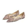 Moda Sandalet Kadın Bale Londra Genevi Düz Nankeli Ayak Parçası Renkli Clastik Glitter Çapraz Kristal Ayak Bileği Kayışı Süslenmiş Balerin Köpüklü Düz Sandal Eu 35-42