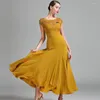 Stage Wear 3 Colors Green Ballroom Dress Woman Foxtrot Waltz Dresses For Dancing Spanish Flamenco Dance
