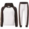 Men's Tracksuits DesignerHigh version mens tracksuits designer hoodie pants two piece jacquard embroidery hooded sweater sweatpants set men women sports Suit 7JSA