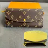 حافظة نقود نسائية عالية الجودة 2023 M60697 Emilie Long Wallet Mans Wallet 4 فتحات بطاقات ائتمان فاخرة بأزرار مصممة للرجال محافظ حامل بطاقات وحقيبة مفاتيح