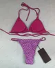 Sexig Bikini Pool Textil Dam Brevtryckt Lyx Designer Baddräkt Push Up Badkläder Set Brasiliansk Baddräkt Sommar Strandkläder Baddräkt XL
