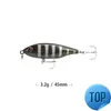 1 PCS Mini cambautas isca de pesca 45mm 3g de água de água superior Japão isca dura isca de peixe -nado