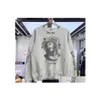 Felpe con cappuccio taglie forti da uomo Felpe girocollo beige Uomo Donna 2023Ss Graffiti Vandalism Dolcevita casual Looser Drop Delivery Appa Dhdsk