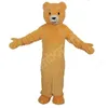 Costumi adulti della mascotte dell'orso giallo Costume del vestito del personaggio dei cartoni animati Vestito da festa all'aperto di Natale Abbigliamento pubblicitario promozionale per adulti