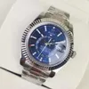 Avec boîte d'origine Montre pour homme 228206 Platine 40 mm Jour-Date Bleu Glace Arabe Cadran Rare Automatique Mode Montre Pour Homme Montres Mécaniques Pliantes 2023