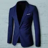 Costumes pour hommes Blazers Simple Casual Blazer Comfy Suit Jacket Revers Slim-fit Pure Color Blazer Slim 230322