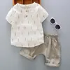 Ensembles de vêtements Costume de vêtements pour bébés en coton Haut décontracté d'été Shorts pour hommes Costume pour femmes Vêtements de plein air deux pièces pour enfants unisexes pour enfants 230322