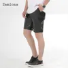 Shorts pour hommes Samlona Plus Taille Faxu Pu Cuir Rouge Kaki Pantalon court Été Sexy Mode Stand Poche Homme 230322