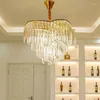 Chandeliers Modern Crystal Hanging Light Luxury Fixtures Large Round Luminaire Drop Lamp For Living Room Dining