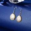 Dangle Earrings 925 Sterling Silver Baroque Pearl Drop For Women Girls Fashion Handmade Wire Hook 2023 Jewelry Gift