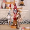 Christmas Decorations Tree Ornaments Creative Sitting Posture Garden Gnome Dolls Xmas Gifts Plush Doll Cartoon Toy Table Decoration Dhwan