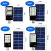 Luces de calle solares de 500W Al aire libre del anochecer al amanecer Luz LED solar para exteriores con control remoto Luz de inundación LED de seguridad de 6500K Yard Garden Street Playground crestech