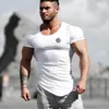 Men's Tracksuits Fitness Sports T Shirt Muscle Vest High Elastic Training Short Sleeve Lightweight Breattable Gym Bodybuilding 230322