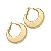 Boucles d'oreilles Huggie Style 2023 gros grand cercle pour femmes fille fête de mariage en acier inoxydable qualité bijoux