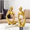 장식 개체 인형 홈 장식 액세서리 동물 황금 장식품 추상 미술 현대 거실 럭셔리 장식 선물 Dhzrh