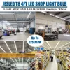 T8 4FT LED Tube Light Bulbs, 24W 6000K-6500K, 3000LM, 48 Inch LED Replacement for Flourescent Tubes, Remove Ballast, Dual-end Powered, Clear, 4 Foot Garage Warehouse