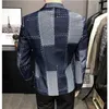 Ternos masculinos Blazers Spring Autumn Blazers Men Slim Fit Fit British Plaid Sonos Formal Jacket Business Blazers Casual Blazers Male Slim Casal 230322