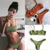 Kvinnors träningsdräkter Imcute Bikinis 2023 Summer Mujer Women badkläder Push-up Padded Bh Bandage Bikini Set Sexig baddräkt E Badning