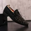 Projektant mody buty ślubne dla mężczyzn Rhinestone Flat Man Sukienka