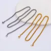 Chains Flower Basket Chain Necklace Women Men Gold Color 3mm 42cm Stainless Steel For Fashion Punk Jewelry Unisex