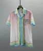 Plus-Tees-Poloshirts für Herren. Rundhalsausschnitt, bestickte und bedruckte Sommerkleidung im Polar-Stil mit reiner Street-Baumwolle f122